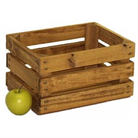 1 Peck Stained Wood Natural Crate