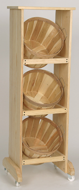 1/2 Bushel Rack With 3 Baskets