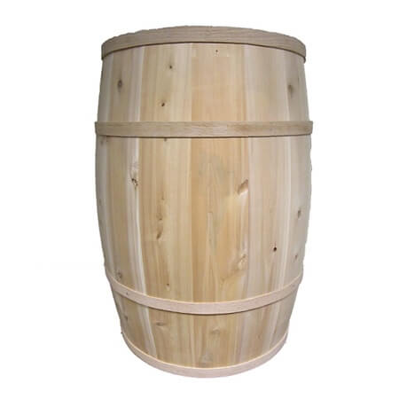 Natural Cedar Whole Barrel - 18in D x 30in H