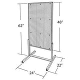 2-Sided Pegboard Floor Display - Includes Wheels