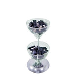 2-Tier Countertop Clear Bowl Display 8"