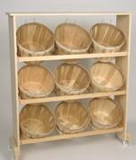 1/2 Bushel Baskets Rack - Color Choice