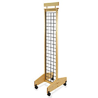 2-Sided Mobile Wood Gridwall Display-13"