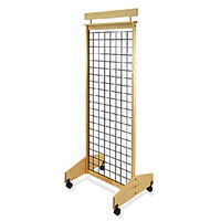 2-Sided Mobile Wood Gridwall Display -25"