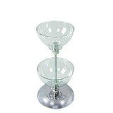 2-Tier Countertop Clear Bowl Display 8"