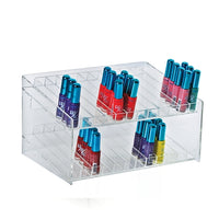 2 Tiered 24 Compartment Cosmetic Display