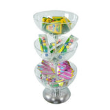 3-Tiered Countertop Clear Bowl Display - 12"