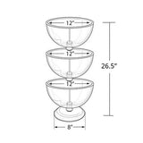 3-Tiered Countertop Clear Bowl Display - 12"