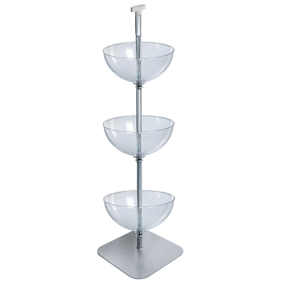 3 Tiered Bowl Floor Display - 16in