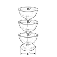 3-Tiered Bowl Floor Display - 10"