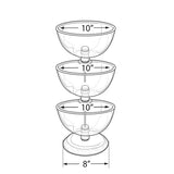 3-Tiered Bowl Floor Display - 10"