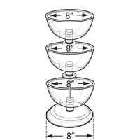 3-Tiered Bowl Floor Display - 8"