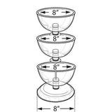 3-Tiered Bowl Floor Display - 8"