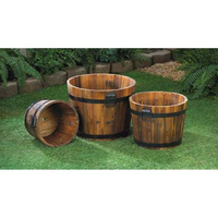 3 Apple Barrel Planters