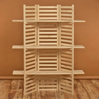 3 Shelf Wood Panel Display Rack