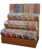 3-Tier Wooden Candy Rack - With 9 inch Bins