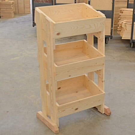 3 Tier Wooden Store Display