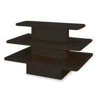 Black Rectangle Three Tier Display Table