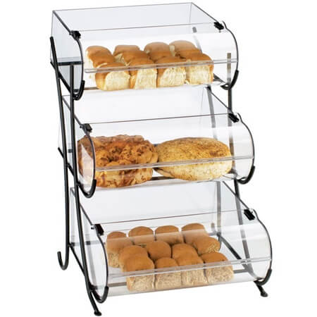 3 Tier Wire Display w/ Round Nose Bins