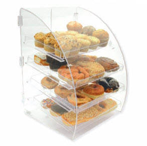 4 Tier Euro Curved Front Bakery Case