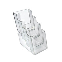 4-Tier Four Pocket Trifold Brochure Holder - 2ct