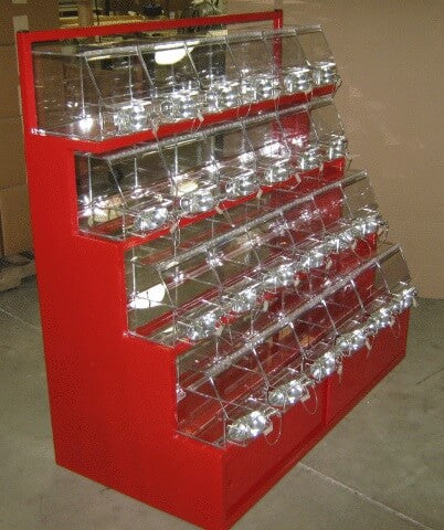 4 Tier Metal Candy Display - Color Choice