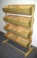 4 Tiers Bamboo Bin Display - 36" Bins