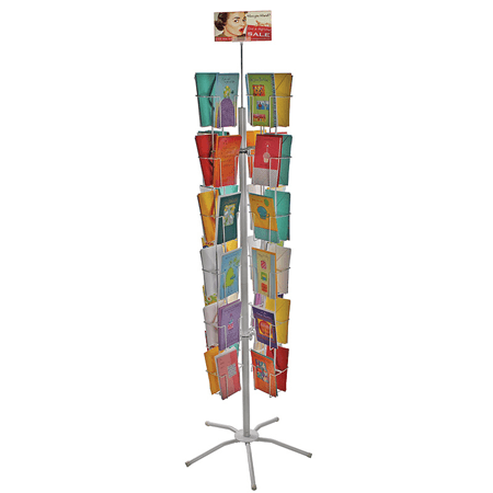 48 Pocket Literature Holder Floor Stand