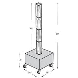 Mobile Interlocking Pegboard Display