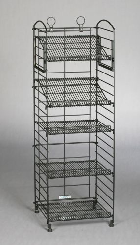 Bronze Hammer Tone 5 Shelf Fold Up Rack