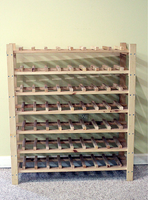 7 Shelf Wine Rack - Capacity 56 Bottles