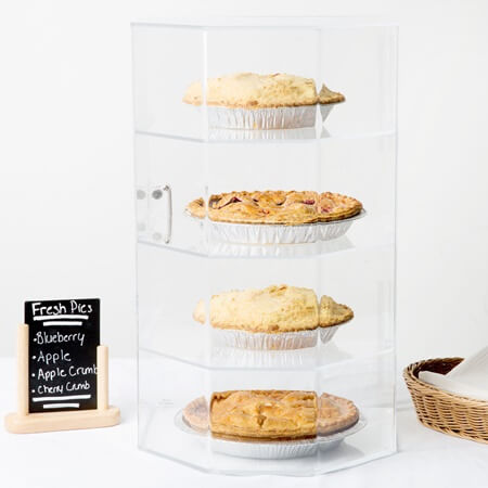 Acrylic 4 Shelf Pie Case