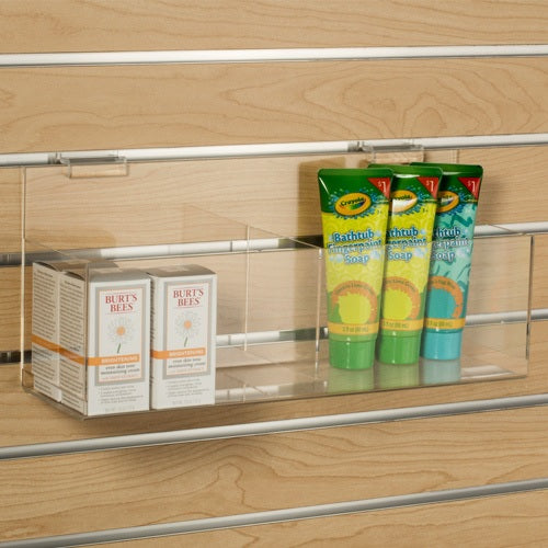 Acrylic Divided Slatwall Tray