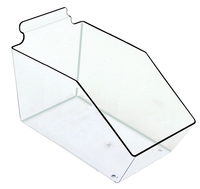 Clear Plastic Slatwall Bin - 6in x 11 1/2in