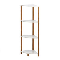 Bamboo 4-Tier Corner Shelf