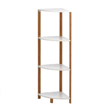 Bamboo 4-Tier Corner Shelf