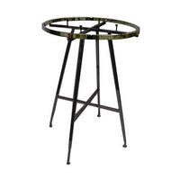 36" Folding Round Rack- Black- 1-1/2" Rect. Tube