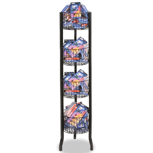 Black 4 Tier Bin Display