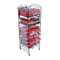 Black Matte 5 Shelf Fold Up Rack