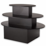 Black 3 Tiered Oval Display Table