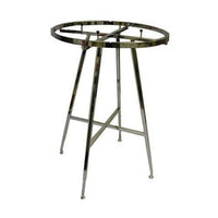 36" Folding Round Rack- Chrome- 1-1/2" Rect. Tube