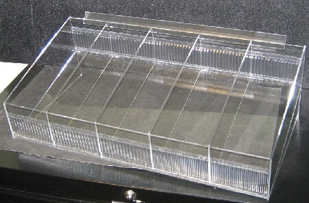 Clear Acrylic Slatwall Tray w/ Removable Dividers