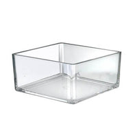 8in Clear Deluxe Square Bin - 4ct