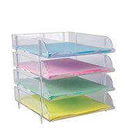 Clear Stackable Letter Tray - 4ct