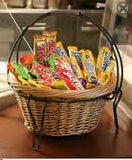 Wicker Counter Basket Stand w/ Handle
