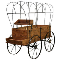 Wagon Display - Toasted Finish - With Cover