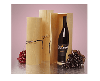 Small Cylinder Wood Wine Box - 6ct