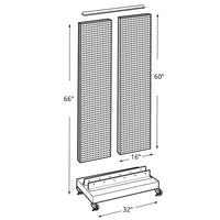 Double Sided Pegboard Stand - 66"H