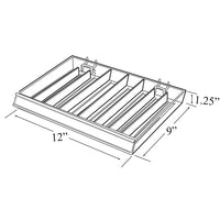 Eight Compartment Nail Polish Tray W/ Flip Front - 2ct