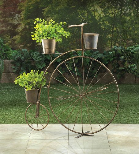 High Wheel Bicycle Plant Stand